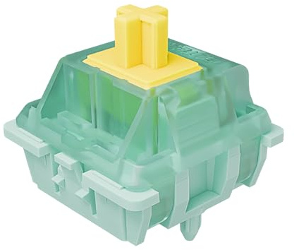 Gateron Jade Yellow Pro Keyboard Switches, Linear 55gf RGB LED Pre Lubed 5 pin Key Switch per tastiera meccanica (108 pezzi)