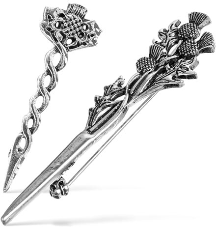 SOIMISS 2stücke Elegante Schottische Distel-broschen Langlebigem Modische Anstecknadeln Für Herrenanzüge Und Damenbekleidung Rostfreie Schmuckakzente Für Besondere Anlässe