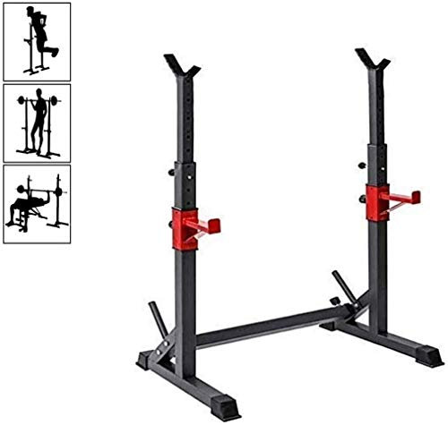 RPENGYAO Fitness-Bankdrücken-Ausrüstung Home & Gym Höhenverstellbarer Squat Rack, Multifunktions-Langhantelständer Dip-Ständer Langhantelständer Gewichtheber Ra