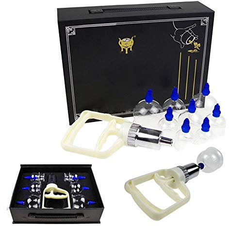 SXTYFBB Vakuum-Schröpfgläser-Set mit Saugnäpfen, 8-teilig, Massagegläser aus Kunststoff, Vakuum-Saugnapf-Schröpfgläser, Körpermassage, Linderung von Muskel- und Gelenkschmerzen