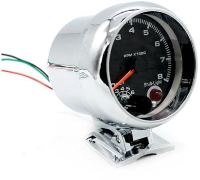Mobestech Digitaler Drehzahlmesser Mit Zifferblatt Rotes Licht Motormessgerät Einfache Installation Klare Doppelanzeige Drehbare Basis