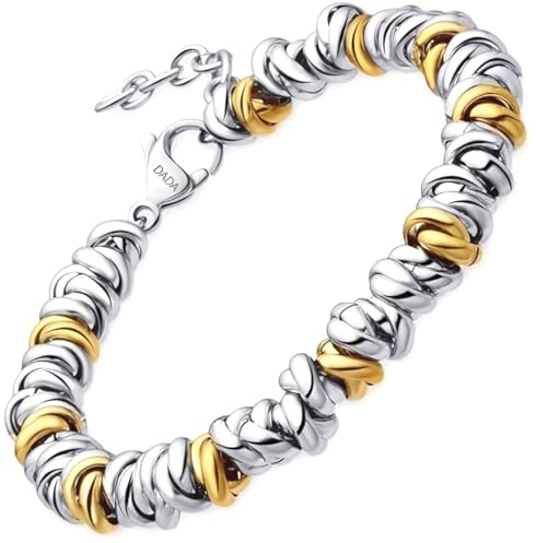 Dada Gioielli – Damenarmband mit geflochtenen Knoten aus Edelstahl, in verschiedenen Farben erhältlich – Geschenkideen für Sie