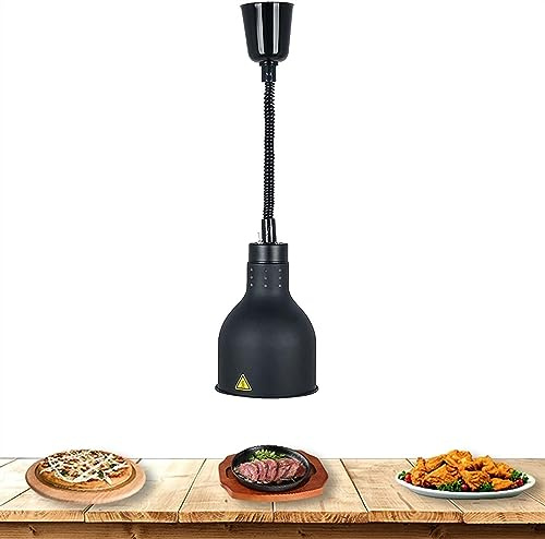 KLYDBMYT Lampe chauffante pour Aliments, Chauffe-Plats avec Ampoule de 250 W pour Garder Les Aliments au Chaud, Hauteur réglable de 0 à 180 cm, Lampe chauffante pour Cuisine, Buffet, Restaurant