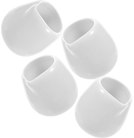 Cabilock 4pezzi Tazza Per Salsa Bianca in Ceramica Contenitori Per Salsa e Panna Utilizzabili Per Tè Pomeridiano e Buffet