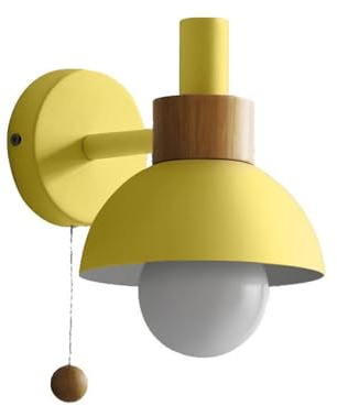 Linterna de pared nórdica, lámpara de pared moderna en forma de antorcha, aplique de pared color Macaron, iluminación industrial de una sola cabeza con bola de tracción, para baño interior