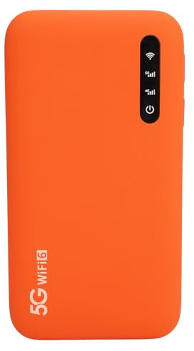 Hotspot mobile 5G, router WiFi6 portatile ad alta velocità con slot per scheda SIM, batteria da 6100 mAh, per viaggi e supporto aziendale, 16 dispositivi Hotspot mobile 5G, router WiFi6 portatile ad