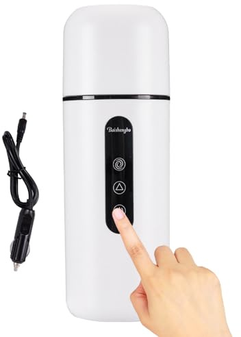 Bollitore - 12 V/24 V a doppia tensione (capacità) Agitazione automatica | Tazza dell'acqua riscaldata, tazza termica a temperatura costante, scaldacqua da viaggio per caffè, tè o cacao