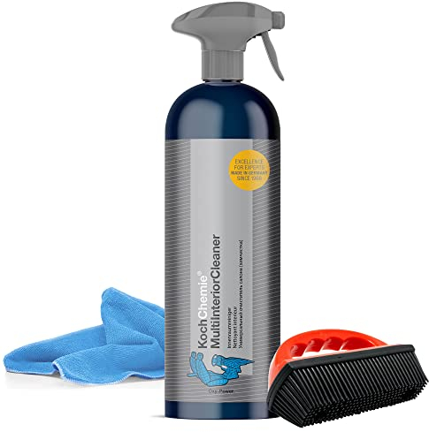 detailmate Fahrzeug Innenreinigung Set: Koch Chemie Multi Interior Cleaner 0,75L + Gummibürste - Mikrofasertuch 320 GSM 40x40 cm