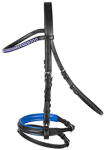 PFIFF 102708 Trensenzaum 'Larea', schwarz-blau Cob