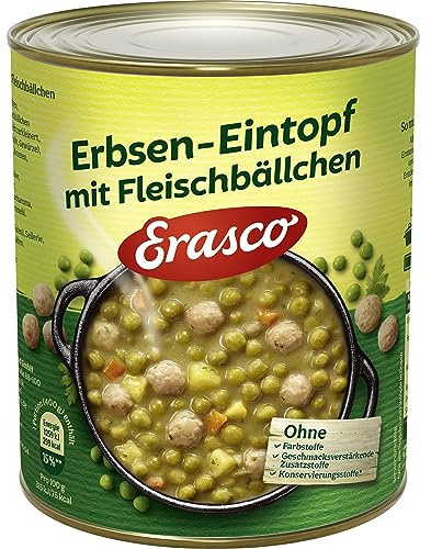 Erasco Erbsen Eintopf mit Fleischbällchen. 1er Pack (1 x 800 g)