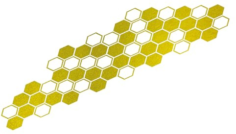 FOLIATEC Car Design Sticker Aufkleber Autoaufkleber Autosticker Hexagon, Gold Chrom matt, 32 x 130 cm