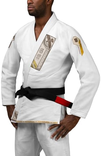 Hayabusa Ascend Leggero Adulto Jiu Jitsu BJJ Gi - Bianco, A3