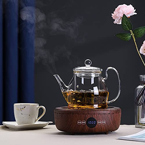 GaoYunQin Mini Estufa Eléctrica Agua Caliente y Calentador de Té Apagado Automático y Protección para Hervir y Secar Multifunción Café Casero Agua de Té Calentador de Casa (Color : Brown)