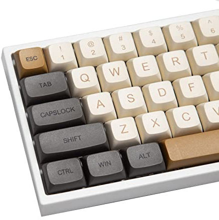 Guffercty kred XDA Profile Keycaps 125 Retro PBT Key Cap Cover Set Dye Sublimation ANSI US Layout for Cherry Mx Switch Mechanical Keyboard (XDA/Ember)