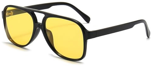 RUNHUIS Vintage Herren Polarisiert Sonnenbrille Damen Retro Oval 70er überdimensional Klassisch Pilotensonnenbrille UV400 Schutz