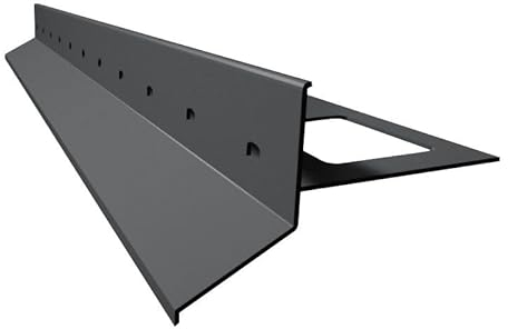 Renoplast® Profilo di gronda in alluminio D25 200cm Grafite | Finitura di terrazze| Pavimenti ventilati rialzati | Sistemi di drenaggio dell'acqua Profilo angolare | Profili per balconi anticorrosione