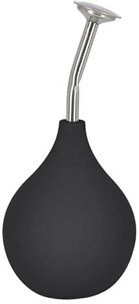 Allrounda Pulverizador de bolas de acero inoxidable, regadera, alternativa para plantas pequeñas, esquejes, flores, plántulas (negro)