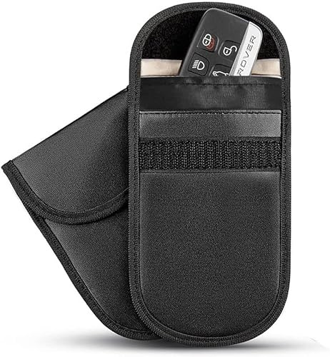 Single RFID Blocking Faraday Pouch Protection for Keyless Fobs Anti-Theft Keyless Protection Works With Remote Entry Keys For Car Security Car Keys, Perfect for Cars, Vans, Motorcycles.