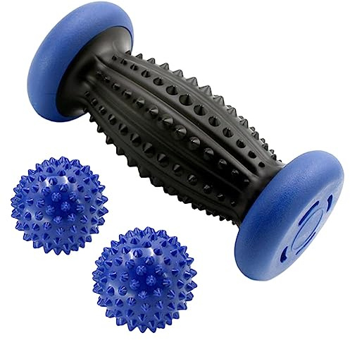 Rouleau à picots en PVC, point de déclenchement des pieds, rouleau de massage portable pour soulager les douleurs musculaires, rouleau de massage des pieds, bâton robuste pour la maison, la salle de