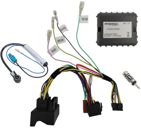 Audioproject A400.2-10 - CanBus Adapter Quadlock ISO kompatibel für Audi VW Golf 5 Golf 6 Passat B7 VW T5 Polo Skoda Seat incl Radio Adapter Antennen Adapter Fakra ISO Zündplus Speedpuls Rückwärtsgang