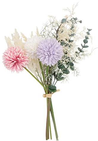 MAGICLULU 1stück Kunstblumenstrauß Für Hochzeiten Lebensechte Pflegeleichte Dekoration Für Festlichkeiten Brautschmuck Und Heimdekoration Puder