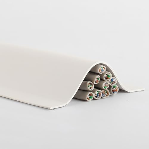 Kabelkanal Boden Kabelabdeckungen Für Drähte Selbstklebend, Kabelkanal Verstecken Drähte Protector Für Schreibtisch Ecke Wand Boden Decke, Dekor Schützen Sie Kabel ( Color : White , Size : 5m/16.4ft L