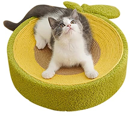 Kratzpappe für Katzen Cat Scratcher Bed 3-in-1-Katzenkratzer mit süßem Avocado-Kappen-Lounge-Bett for Schutz von Möbeln Katzenspielzeug