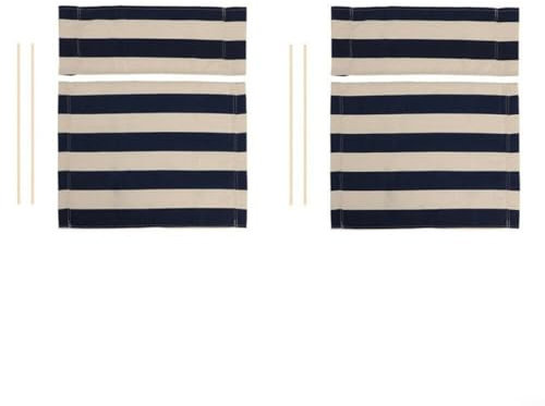Sitzbezug für Regiestuhl, Ersatz, Segeltuch-Hocker, tragbar, Club-Stühle für Sitz, klappbarer Make-up-Stuhl, Zuhause, Garten, Outdoor (2er-Set)