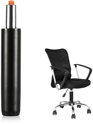 WIYETY Gasdruckfeder für Bürostühle, 1000 lbs (450KG) Belastbar, Länge 245mm-400mm, Höhenverstellbarer Gaslift für Drehstühle/Gelten Bürostühle, Universelle Bürostuhl Ersatzteile - Schwarz