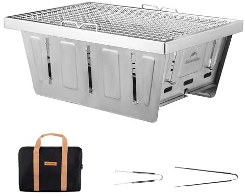 Naturehike Barbecue a carbone da campeggio per tavolo IGT, barbecue pieghevole con pinze e borsa per il trasporto, barbecue portatile per auto all'aperto, campeggio, cucina tailgating
