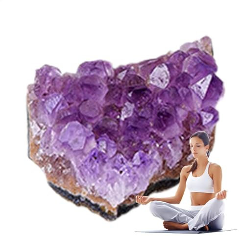 Decorazioni in ametista – Pietre di ametista grezze per ufficio, tavolo, decorazione in ametista naturale | pietra viola per meditazione, energia e decorazione