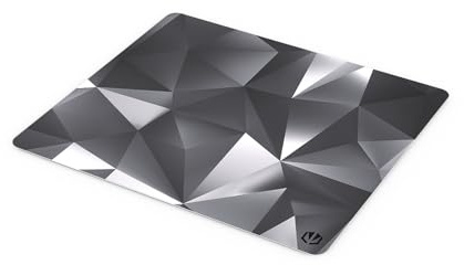 ENDORFY Alfombrilla para ratón Crystal Black L, 450 x 400 mm, tamaño L, guía para ratón Lisa, Borde Impreso, Base de Goma Antideslizante, diseño Elegante