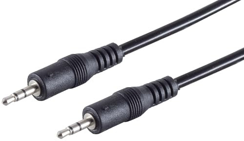 1aTTack.de 1 connettore jack da 1,5 m, nero, 2,5 mm su 2,5 mm, cavo audio stereo, trasmissione del segnale di alta qualità, contatti nichelati, perfetto per dispositivi HiFi