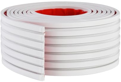 3D Wall Panel PVC Flexible Molding Trim Self Adhesive Wall Molding Panel Decorative Wall Trim Edging Strip for Background Wall,Mirror Frame,Cabinet,Tile Edge,Ceiling,3 Meters White