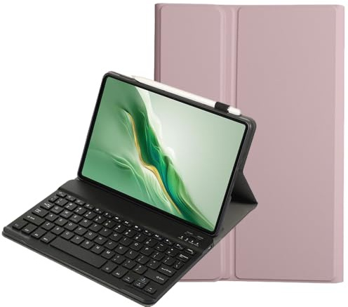 YKWXSC Funda con Teclado Español para Honor Pad 10 Tablet 12,1 Pulgada, Desmontable Teclado Español Ñ Bluetooth para Honor Pad 10 Tablet 12,1 Pulgada, Rosa