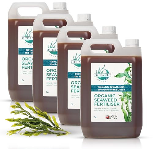 Organic Seaweed Fertiliser, Nutrient-Rich Plant Feed, Liquid Seaweed for Plants, Lawns & Vegetables UK-Made (20L)