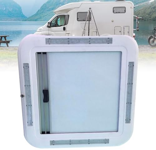 UORDBY Trailer RV Camper Window LED Skylight,Caravan Motorhome Roof Vent Hatch, 500/700/800 x500 mm Roof Window Camper Windows Replacement Skylight 500 * 500mm