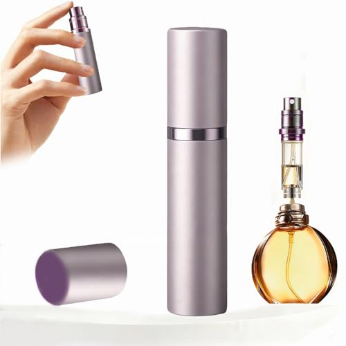 Moling 5ml Mini Vaporisateur Parfum Rechargeable Voyage,Flacon Pulvérisation Vide, Bouteille Spray,pour Sac à Main,Valise (Rose)