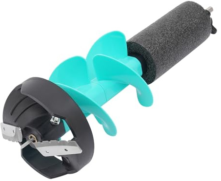 KAPIPALA Taladro de hielo de nailon con cuchillas de acero inoxidable de 15 cm de diámetro, altura de 45 cm – Taladro de hielo ligero para pesca de hielo para destornillador inalámbrico y taladro