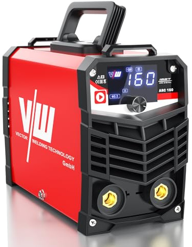 VECTOR WELDING Poste de soudage à électrodes MMA 160A - Appareil de Soudage à électrodes ARC, Poste à Souder Inverter avec technologie IGBT et écran LED, Appareil d'entrée de gamme IGBT