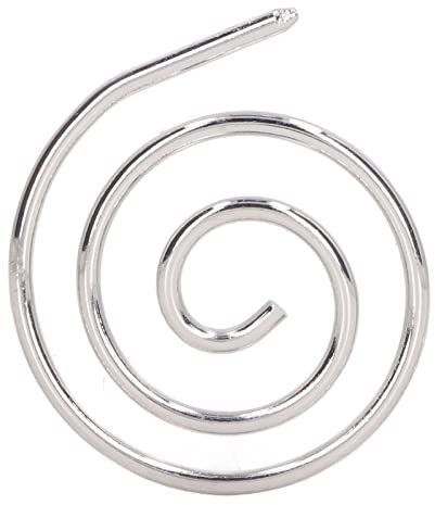 Fdit Aguja de Tejer Circular en Espiral Robusta con Punta Lisa, Aguja de Cable, de Chal para Diseños de Tejido de Hilo, Acero Inoxidable (1PCS)