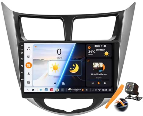 Y700S, Autoradio Android 15.0 per Solaris Accent Verna 2010-2016 Navigazione GPS Satellitare 9'' Touchscreen Lettore Video Multimediale DVD Ricevitore FM BT con Carplay 4G 5G WiFi DSP SWC