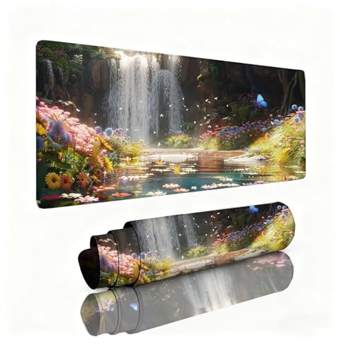 Alfombrilla Escritorio Crisantemo Alfombrilla Ratón Rosa Tapete Escritorio 1000x500x3mm, Almohadilla Raton Superficie Resistente a Salpicaduras, Desk Mat con Bordes Cosidos Duraderos, Portátil 0B-480