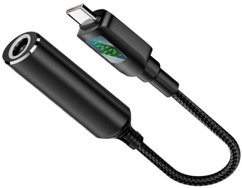 JSER DC Jack 7.4x5.0mm Power Input to USB-C Type-C Power 140W Smart LED Display PD 100W 65W Charge Cable Compatible with Laptop Phone PD9V/5V/20V/7A