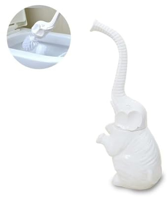 AORTULL Toilet Brush and Holder Set,Modern Ceramic Toilet Bowl Brush Holder,Cute Bathroom Decor, Non-Scratch Bristles, Space-Saving White Household Cleaning Tool for Bathtub