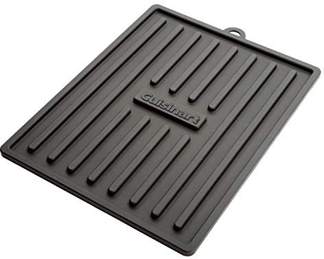 Mupoo Tapis de grill pour barbecue, 5 tapis de cuisson en téflon + 1 brosse en silicone, réutilisable avec revêtement antiadhésif, convient pour barbecue électrique à gaz/charbon de bois (40 x 33 cm,