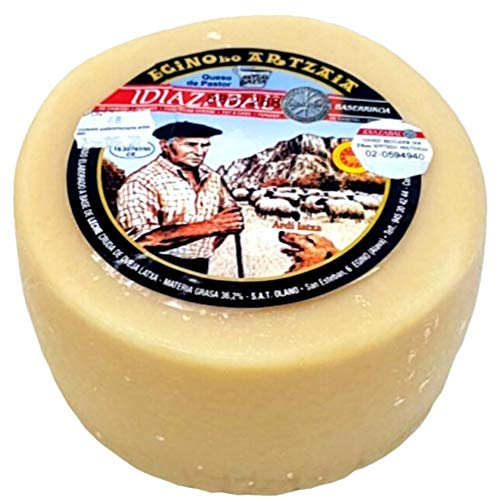 Queso Idiazabal Blanco - Elaboración Artesanal Peso Aproximado 1300 gramos - Elaborado con Leche cruda de Oveja Latxa - Denominación de Origen Idiazabal - Queso de Oveja Blanco de Pastor