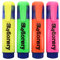 MIJOMA 4 Stück Set Textmarker in verschiedenen leuchtenden Neon-Farben, Top-Qualität, für lange Markierleistung