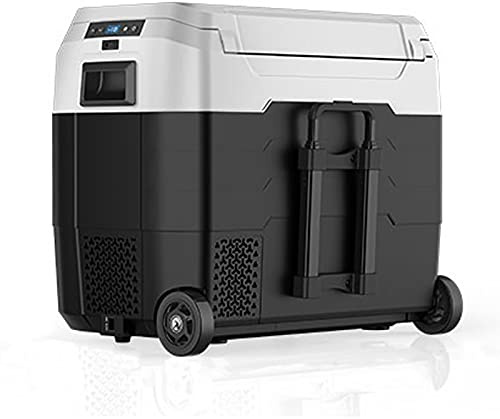 GETZ 40L / 50L Nevera Portatil Electrica, Mini Refrigerador Portátil para Coche con Mango y Rueda Telescópicos, Nevera Coche Nevera Electrica Portatil para Acampar, Conducir, Picnic, -20 ℃ -10 ℃