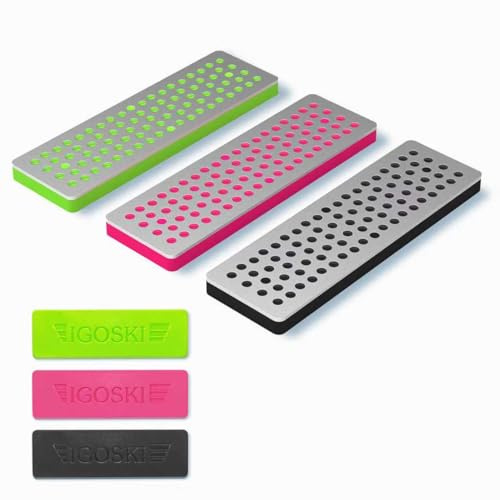 IGOSKI Kit de Cera para esquí de Snowboard, 3 Piezas, Lima de Diamante, Grano 240, Grano 500, Grano 1000, para Esquiador